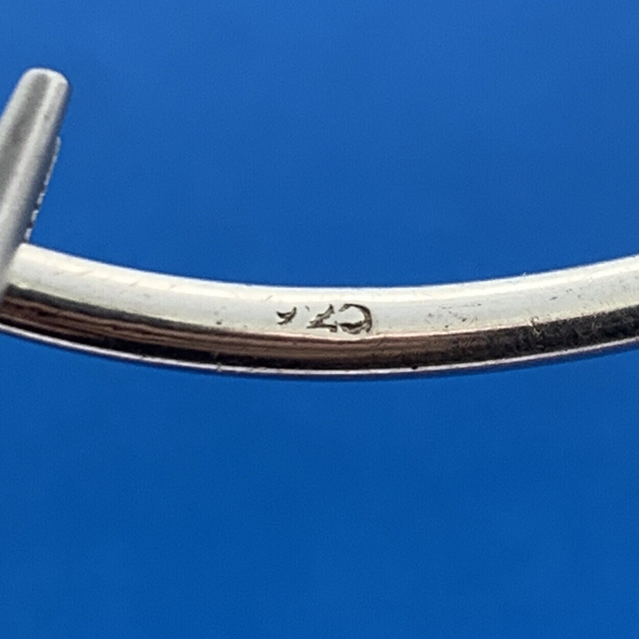 Modernist 925 Sterling Silver Polished Ball Capped Open Cuff BraceletGap