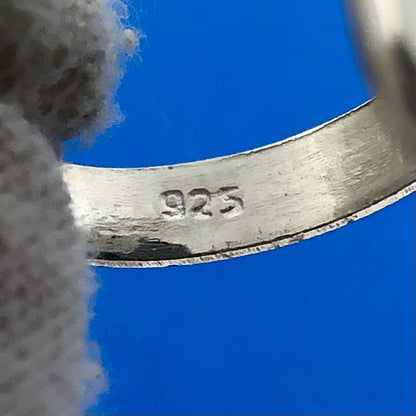 Modernist Sterling Silver Kambaba/Crocodile Eye Jasper Rectangle Statement Ring