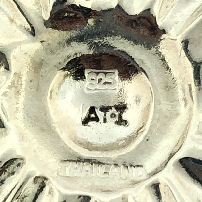 Designer ATI Stunning Sterling Silver 925 Floral Petal Flower Dangle Pendant