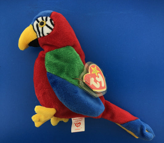 1997 TY Beanie Baby Jabber The Parrot Mint Condition Multiple Tag Errors - 4197