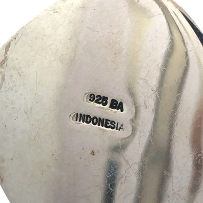 Designer BA 925 Sterling Silver Square Lapis Lazuli Scroll Statement Pendant