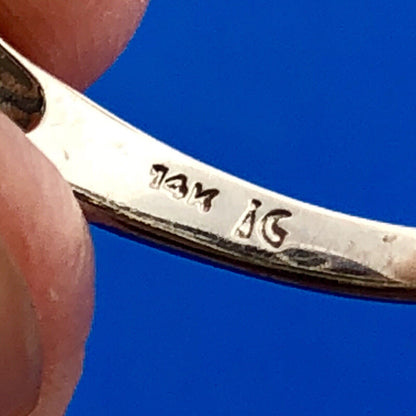 Vintage Modernist 14K White Gold Black Onyx Diamond Snake Swirl Cocktail Ring