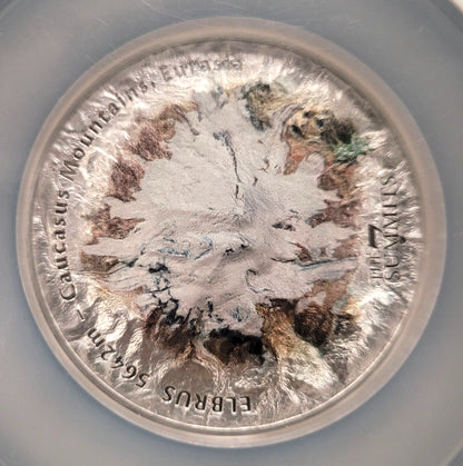 2021 $25 Cook Islands NGC MS70 Seven Summits - Mt. Elbrus 5oz .999 Silver Coin