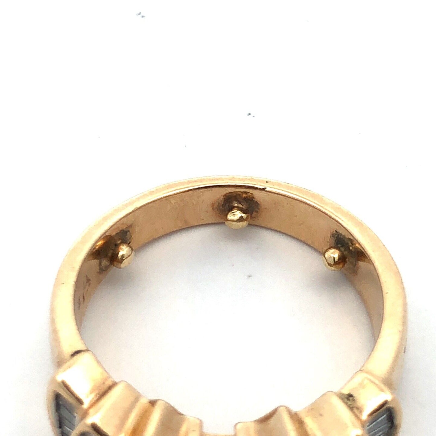 Designer 14K Yellow Gold Oval Tanzanite Diamond Baguette Accented Statement Ring