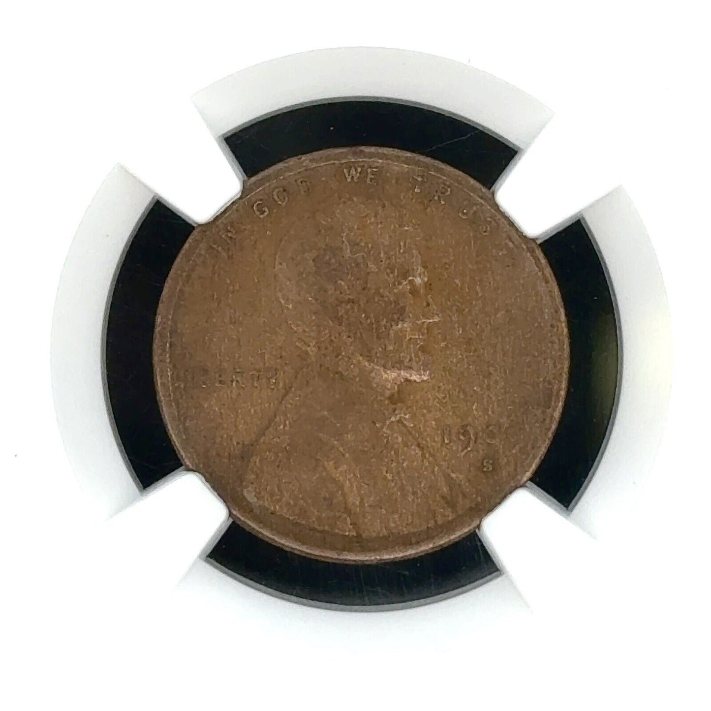 1909 S VDB Lincoln One Cent NGC F15 BN Better Key San Francisco Coin