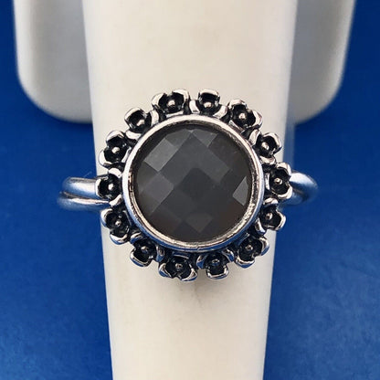 Authentic Pandora Sterling Silver Green Amethyst Inspired Blooms Ring 190620GAM