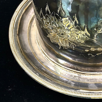 Victorian Henry Wilkinson Sheffield Silverplate Ornate Tea Biscuit Caddy