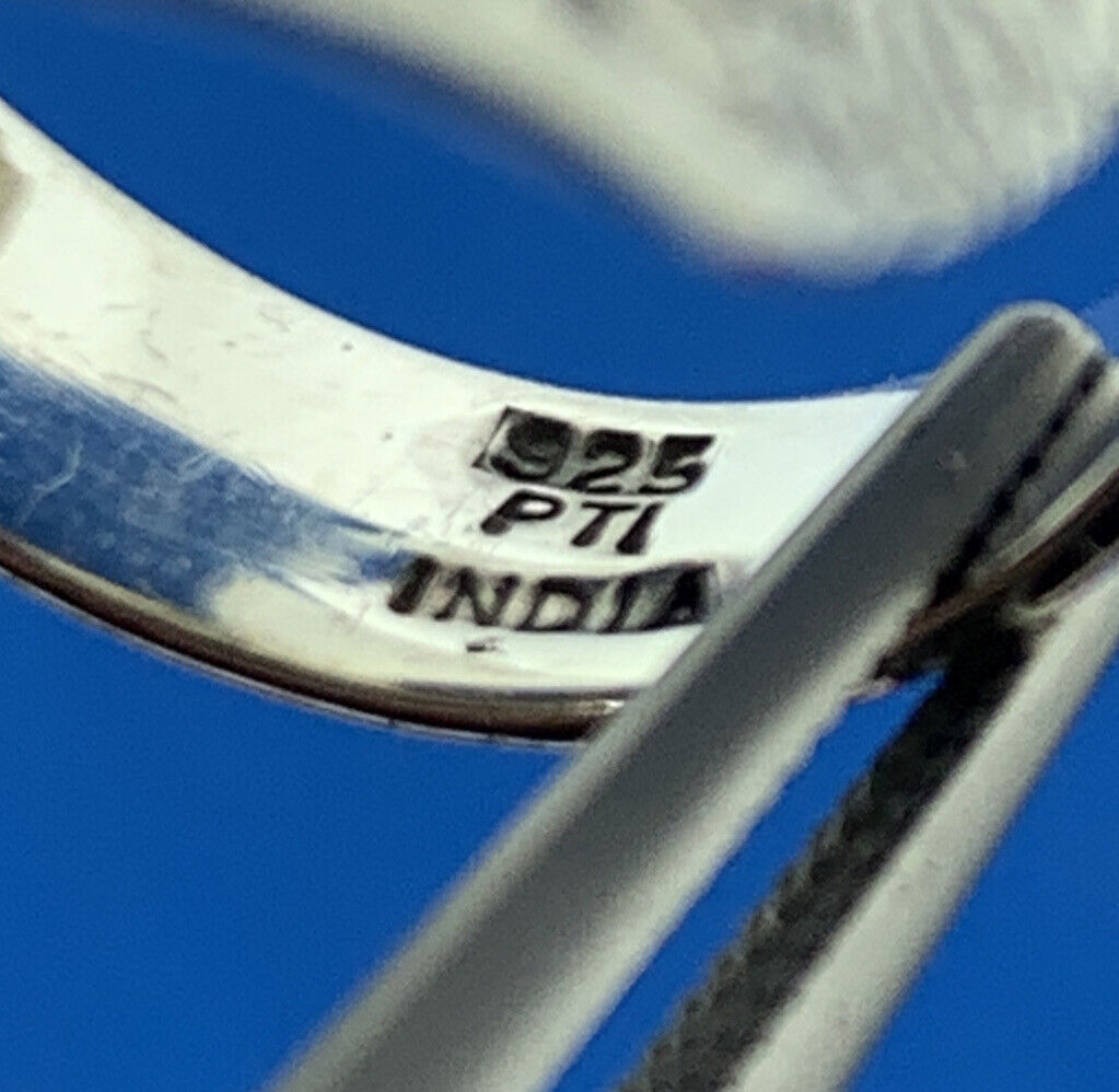 Designer 925 Sterling Silver Oval Faceted Opal Statement Saddlebag Finger Ring