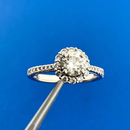 Jared Designer Natalie K 14k White Gold Round GIA Diamond Engagement Ring Size 7