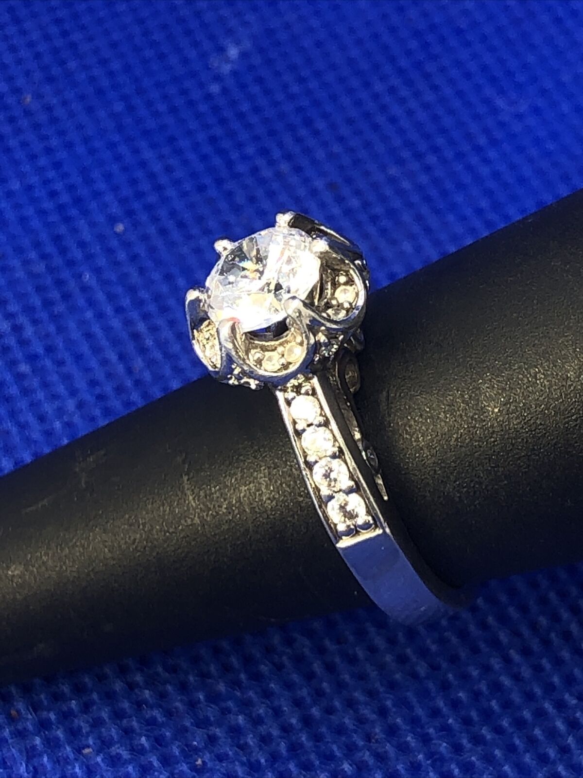 Designer Verragi 925 Sterling Silver Round Cubic Zirconia Engagement Ring
