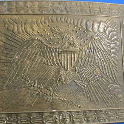 Wilkinson Export Co Heraldic Eagle Americana Brass Statement Belt Buckle
