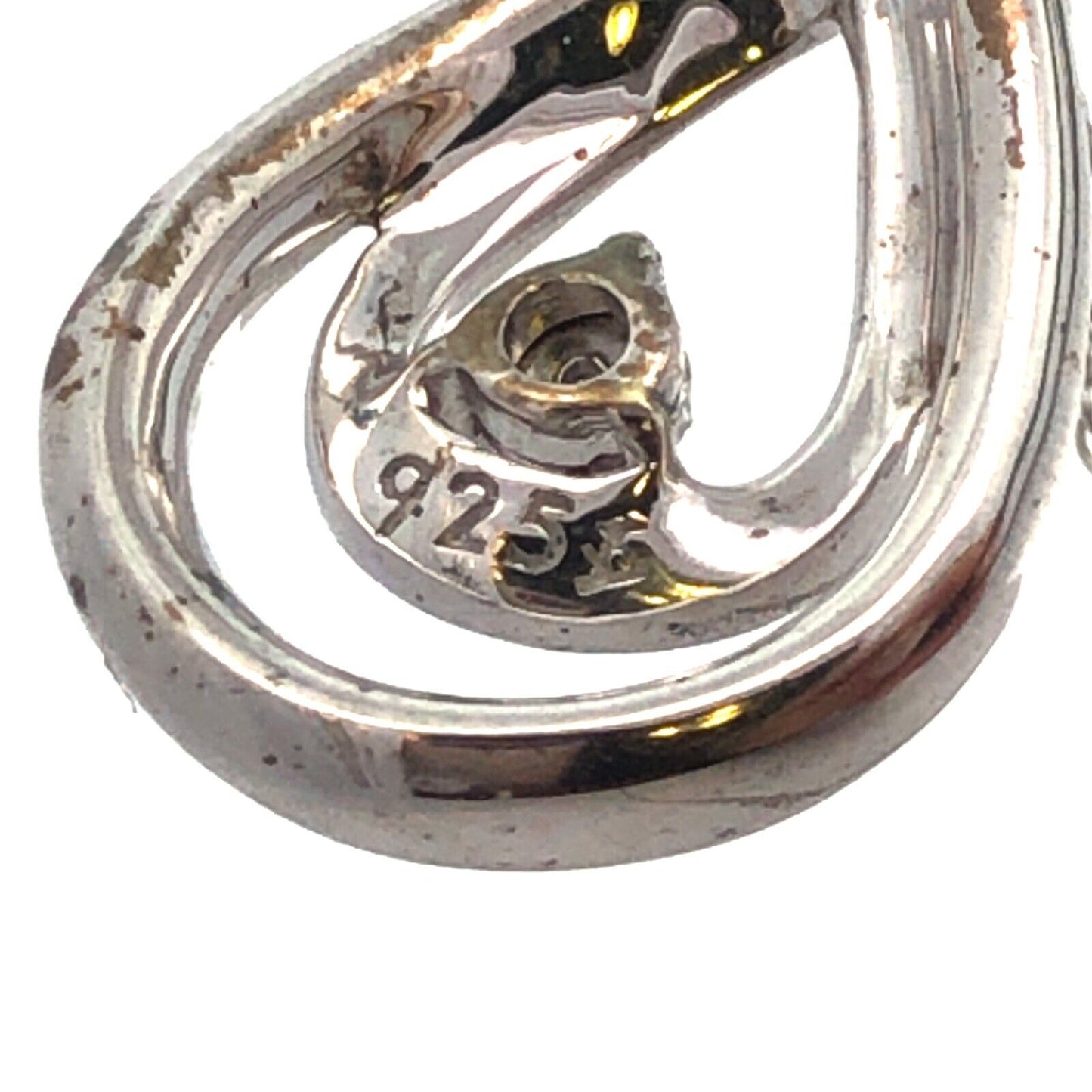 Designer 925 Sterling Silver Round Diamond Infinity Anniversary Pendant Necklace