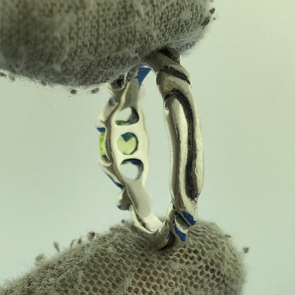 Designer Sterling Silver 925 Peridot August Anniversary Promise Ring