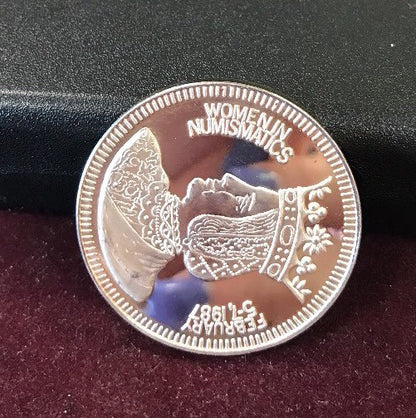 1987 Numismatic Association of Southern California Women in Numismatics .999 Rnd