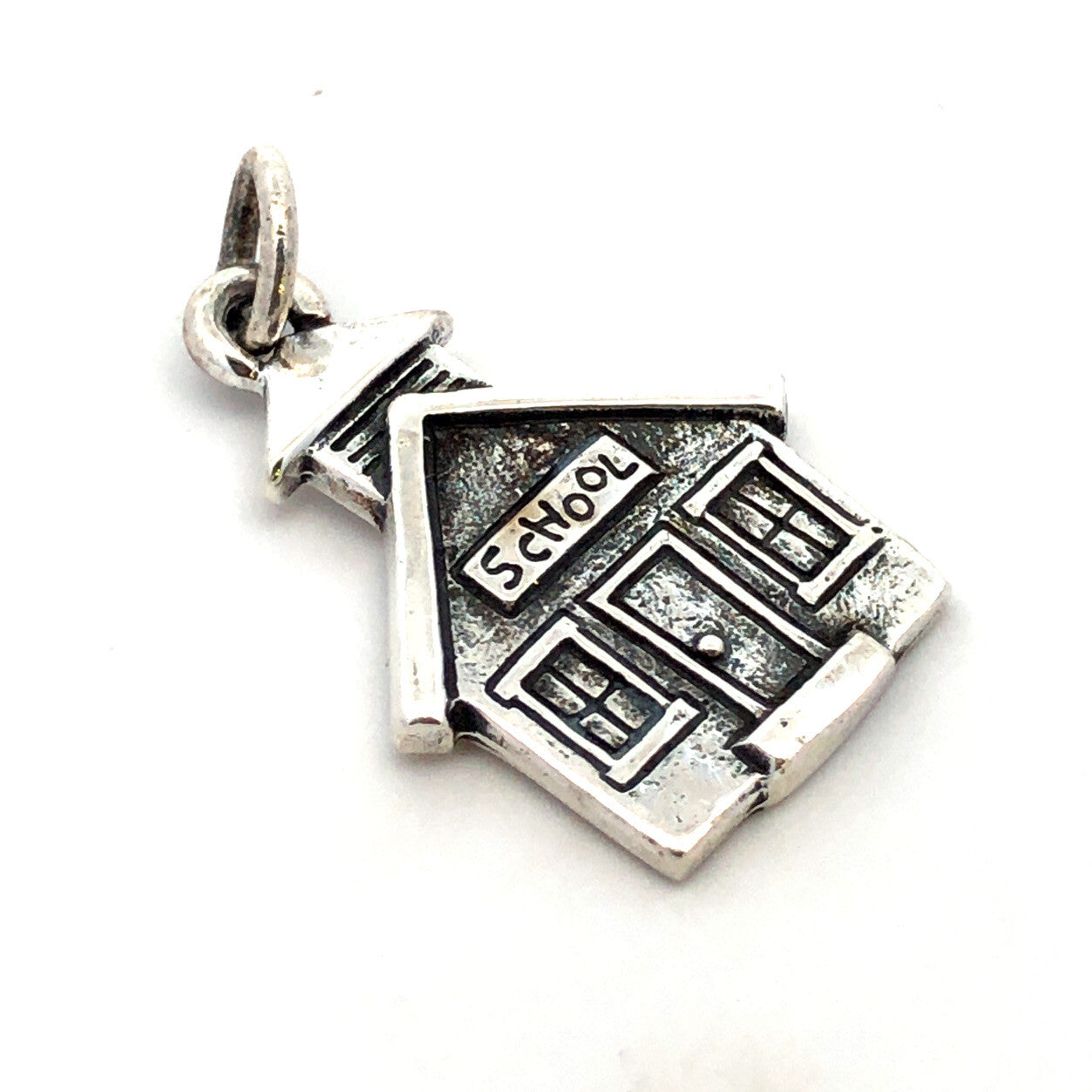 Retired Designer James Avery 925 Sterling Silver School House Pendant
