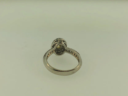 Sterling Silver Yellow White Cubic Zirconia Engagement Bridal Ring S179