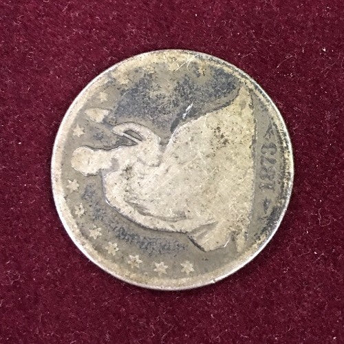 1873 US Coinage Silver 90% Seated Liberty Half Dollar 50C With Arrows
