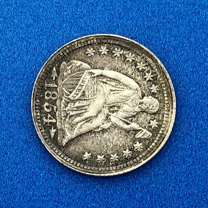 1854 P Seated Liberty Silver Half Dime Type 3 Better Key Rare Philadelphia Coin
