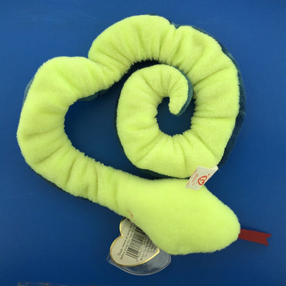 1997 TY Beanie Baby Hissy The Snake DOB 04-04-97 Mint Condition - 4185 Retired