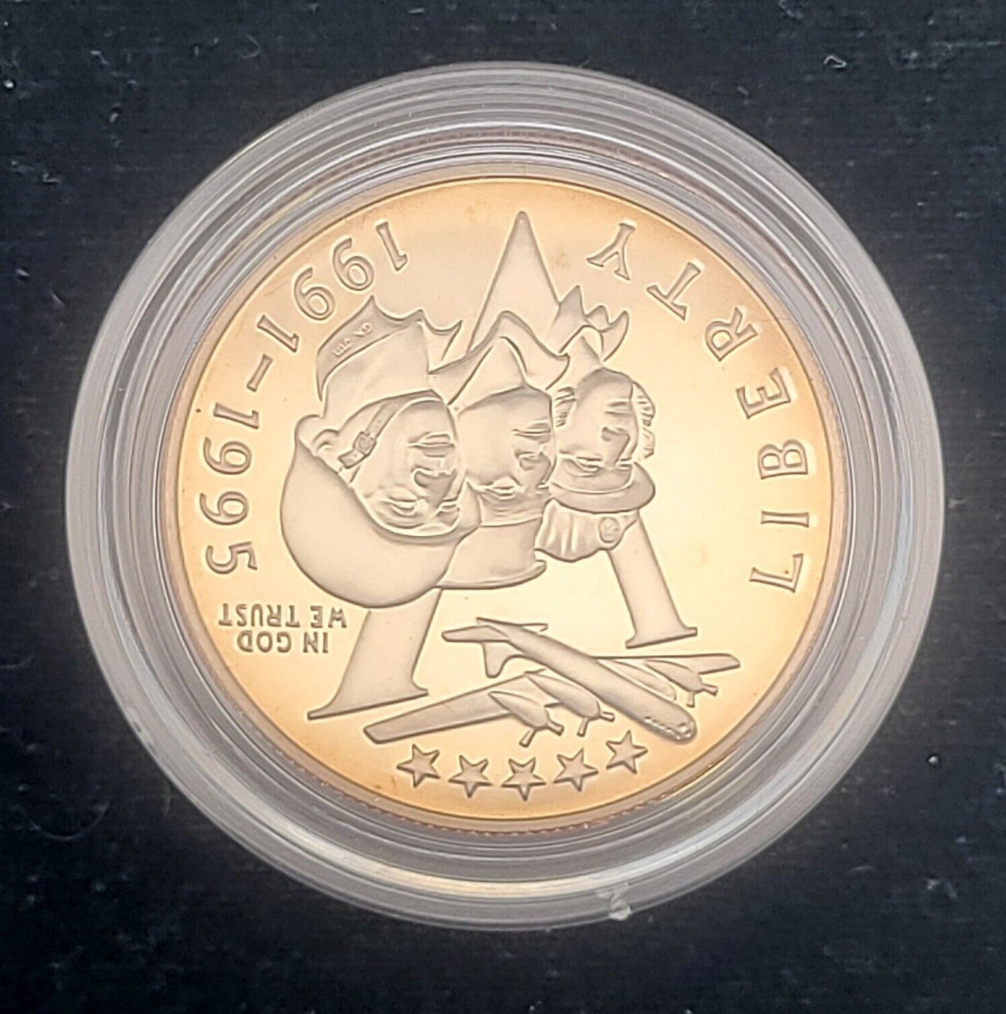 1991-1995 WWII 50th Anniversary Two Coin .900 Silver Proof Commemorative Set