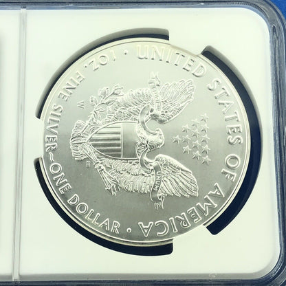 2016 W Burnished Silver Eagle Lettered Edge Early Release 30th Anniv NGC MS70