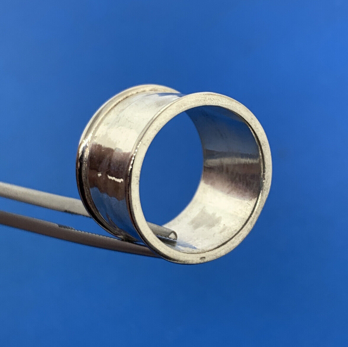 Designer 925 Sterling Silver Polished Ribbed Wide Cigar Band Ring