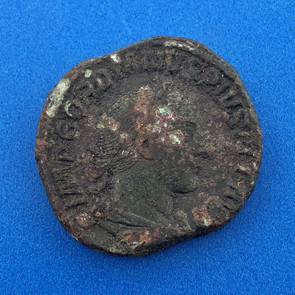 238-244 Gordian III Bronze Sestertius Victory Reverse Ancient Roman Coin