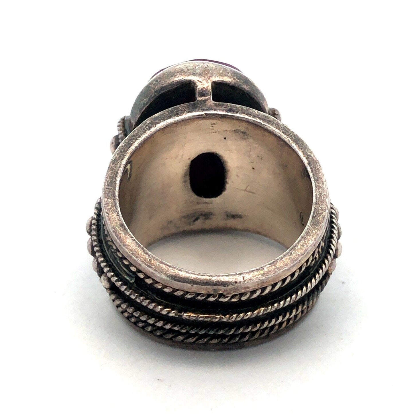Designer 925 Sterling Silver Oval Cushion Ruby Statement Cocktail Ring