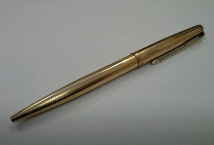 Parker Insignia Single Ball Point Pen 12k Rolled Gold In Original Box