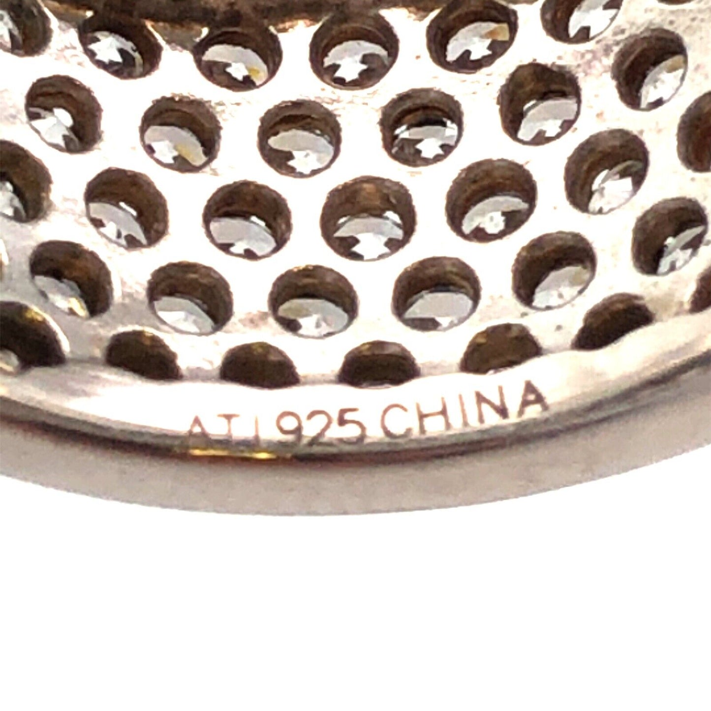 Designer ATI 925 Sterling Silver Round Cubic Zirconia CZ Pave Wide Band Ring