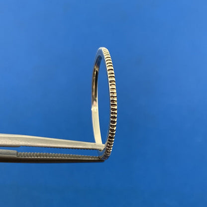 Stackable 925 Sterling Silver Ribbed Band Ring