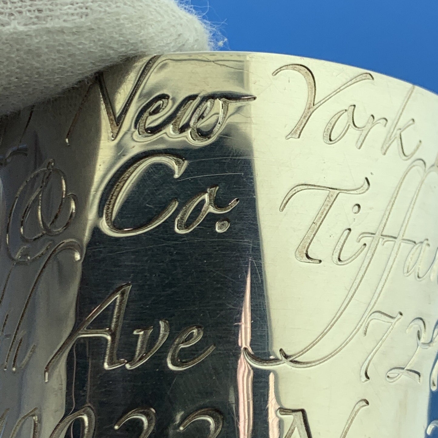 Tiffany & Co Sterling Silver Notes Collection Wide Script Cuff Bracelet