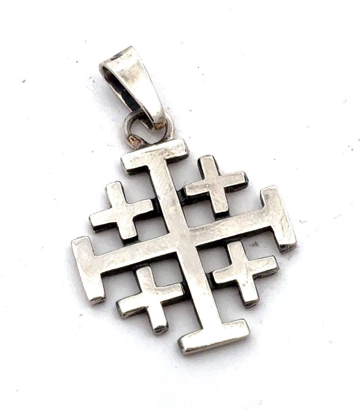 Designer PCM 925 Sterling Silver Polished Jerusalem Cross Petite Charm Pendant