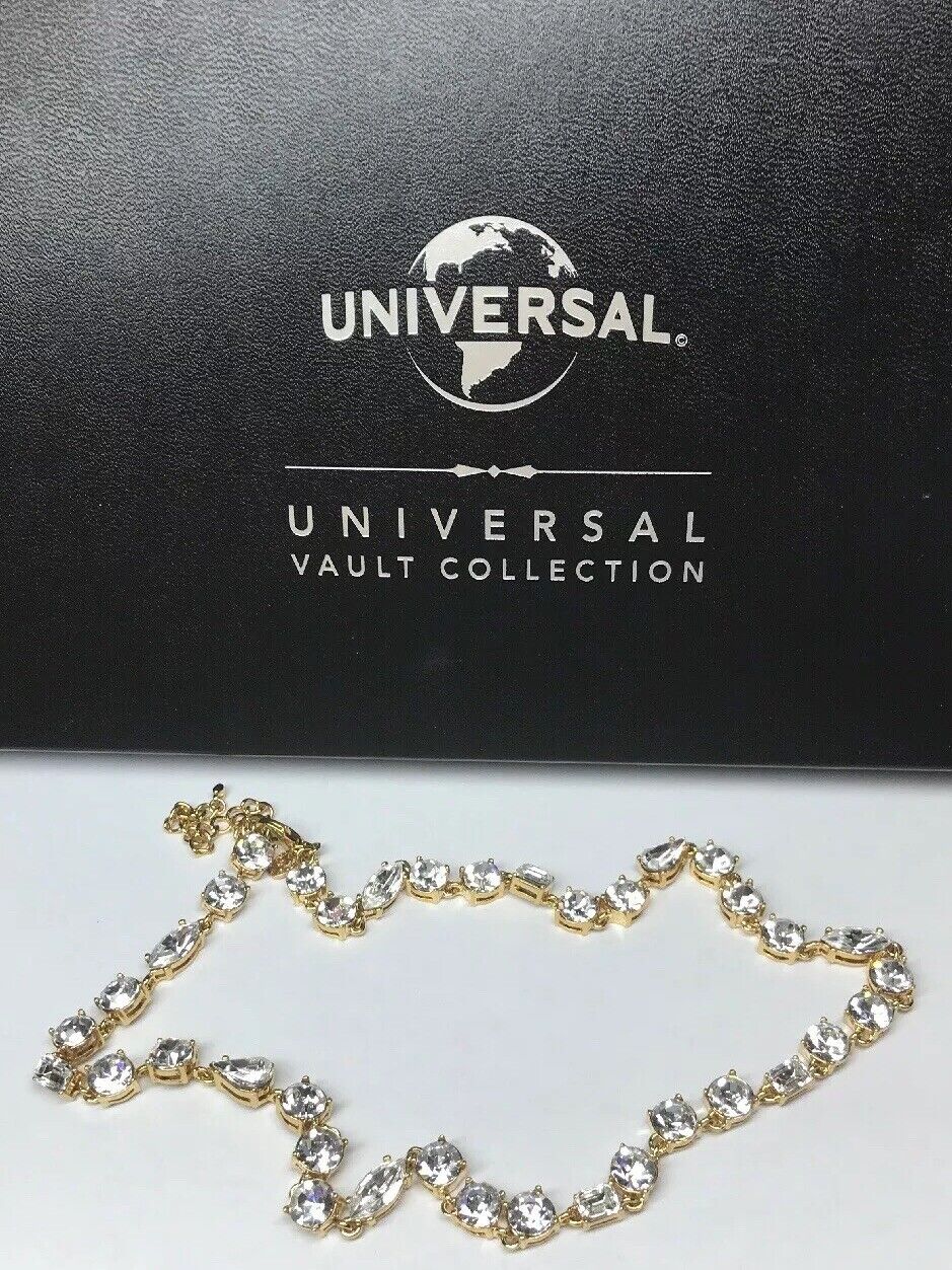 HSN Universal Studios Vault Collection Gold Tone Rhinestone Statement Necklace