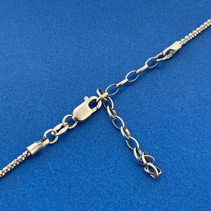 Designer Italy 10K White Gold Polished Diamond Cut Puffy Heart Pendant Necklace