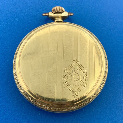 1924 South Bend 14K Gold Filled Case Grade 211 17 Jewels Pocket Watch Runs