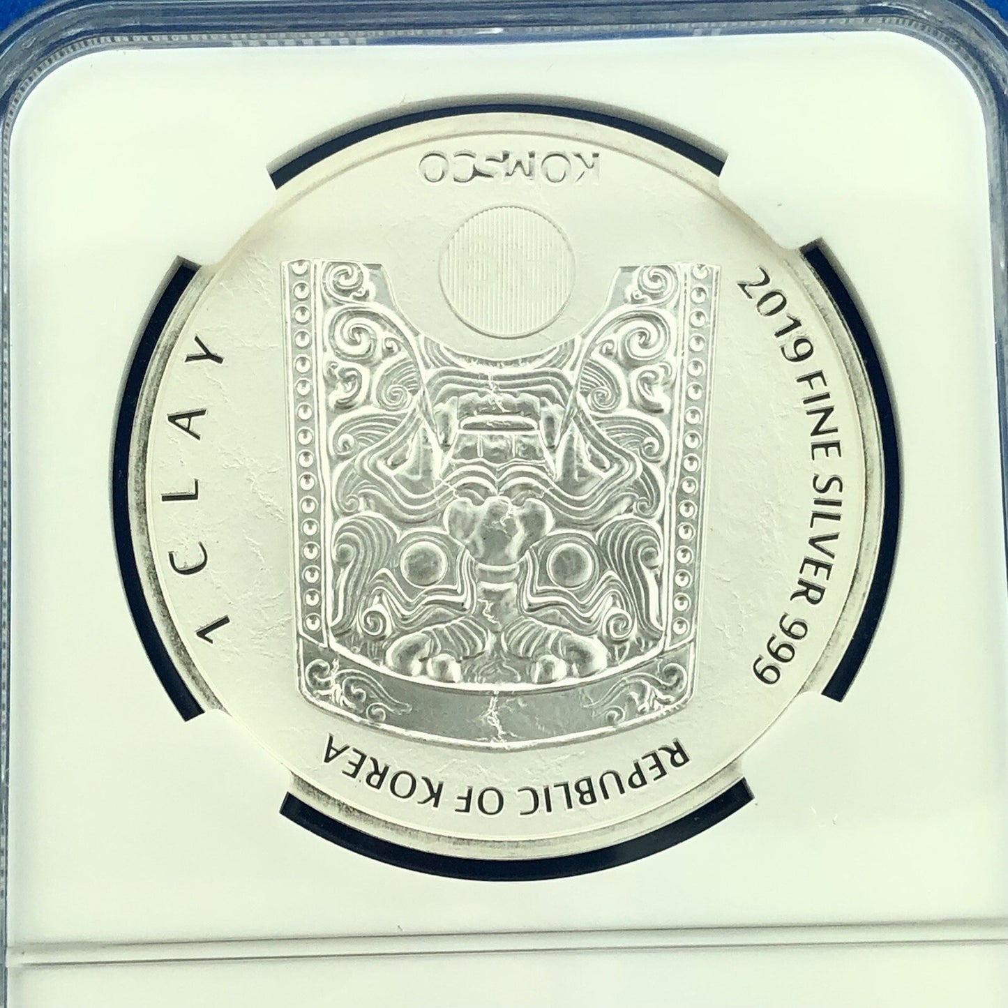 2019 NGC MS69 South Korea Chiwoo Cheonwang 1 Clay .999 Fine Silver Medal