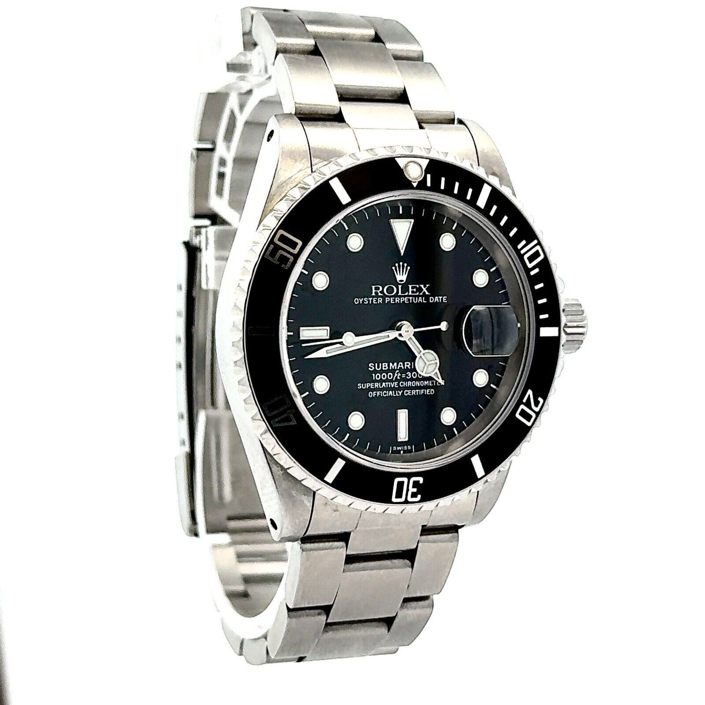 1999-2000 Rolex Submariner Date 16610 40mm Black Stainless Steel A Serial Watch