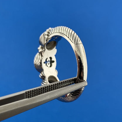 Judith Ripka 925 Sterling Silver Cubic Zirconia CZ Trio Sparkling Stackable Ring