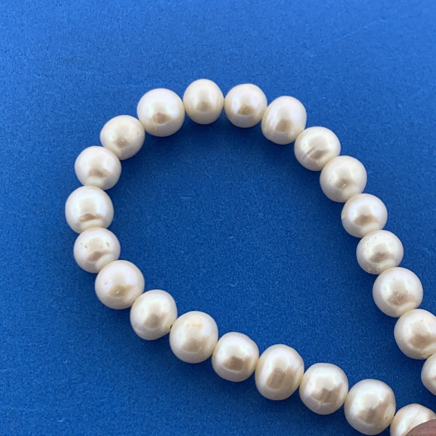 Silver Tone White Genuine Pearl June Bridal Wedding Anniversary Toggle Bracelet