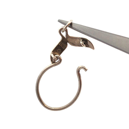 Retired Designer 925 Sterling Silver Whale Tail Charm Holder Pendant