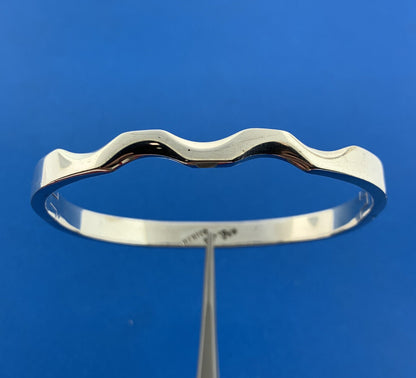 Vintage Taxco 925 Sterling Silver Modernist Wave Hinged Cuff Bangle Bracelet