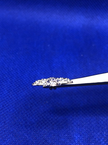 Designer Cubic Zirconia 925 Sterling Silver Religious Communion Cross Pendant