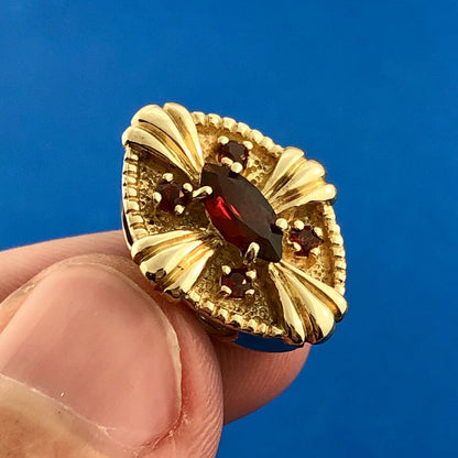 Designer DDH 10K Yellow Gold Garnet January Anniversary Slide Bracelet Charm