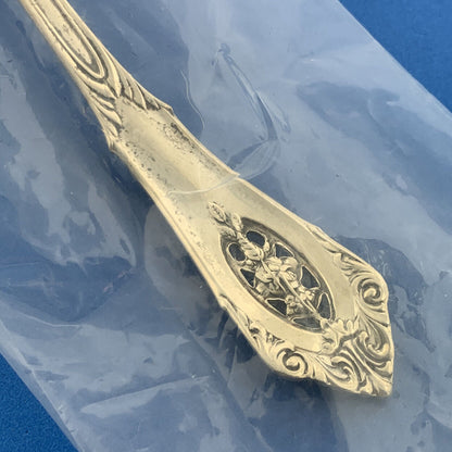 Designer Wallace Sterling Silver 925 Rose Point Pattern 6-1/4" Solid Gravy Ladle