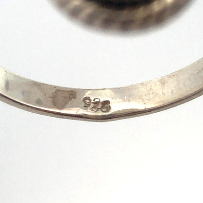 925 Sterling Silver Oval Cabochon Purple Charoite Twist Detail Ring