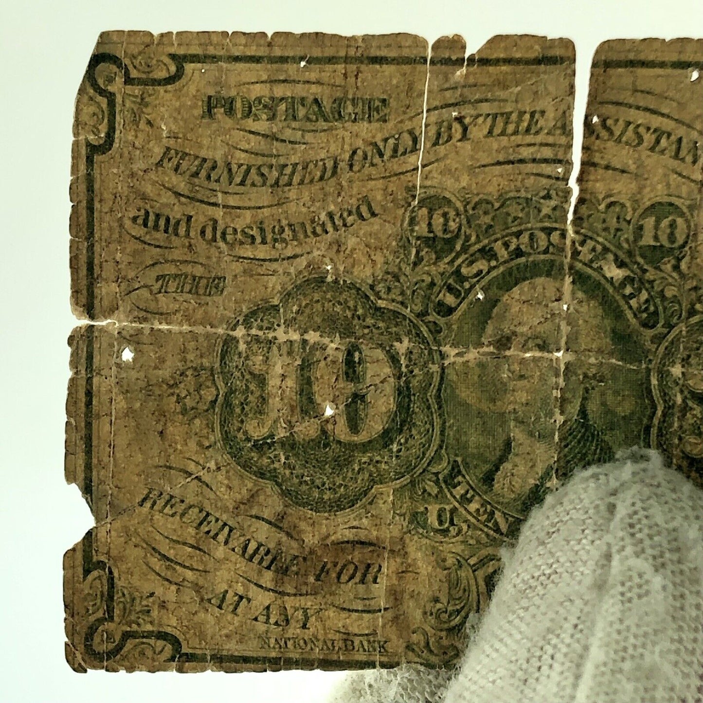 1862 1st Issue 10 Cents Postage Fractional Currency Civil War Note Fr. 1240