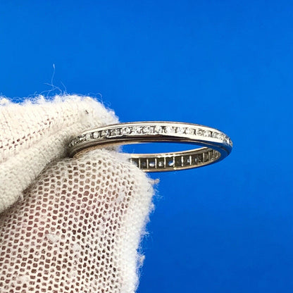 Gorgeous 14k Yellow Gold Round Cut Diamond Eternity Anniversary Band  Ring