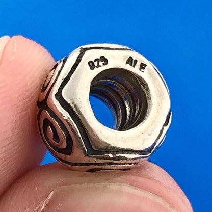 Authentic PANDORA 790228 Sterling Silver 925 Wind Scroll Retired Bead Charm