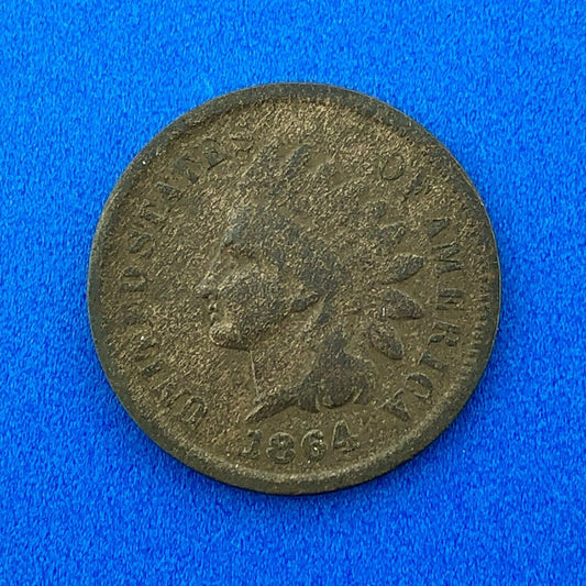 1864 L Indian Head One Cent Penny 1c Type 3 Bronze Better Key Philadelphia Coin